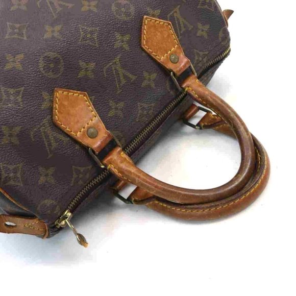 Auth Louis Vuitton Speedy 25 Brown Hand #6408L19 - Picture 7 of 11